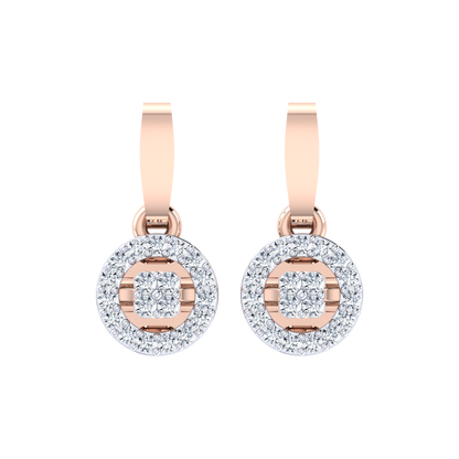 Bling On Rose Gold Diamond Earrings [rg]