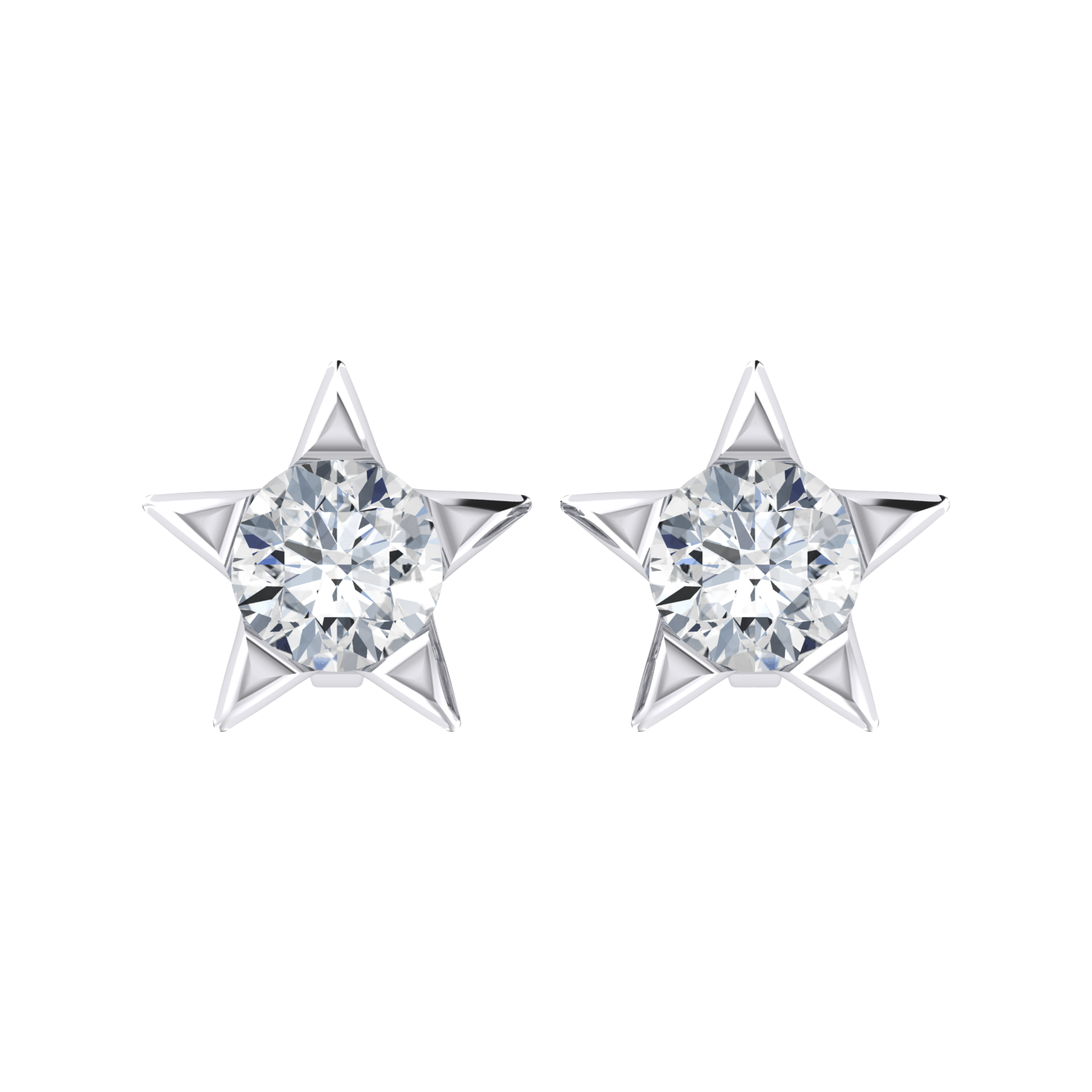 Stellar Glow White Gold Diamond Earrings [wg]