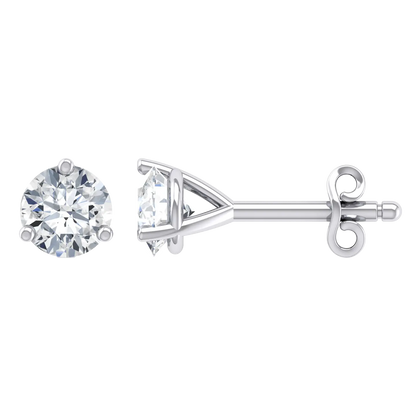 White Gold Diamond Earrings - Daylight 2cts [wg]