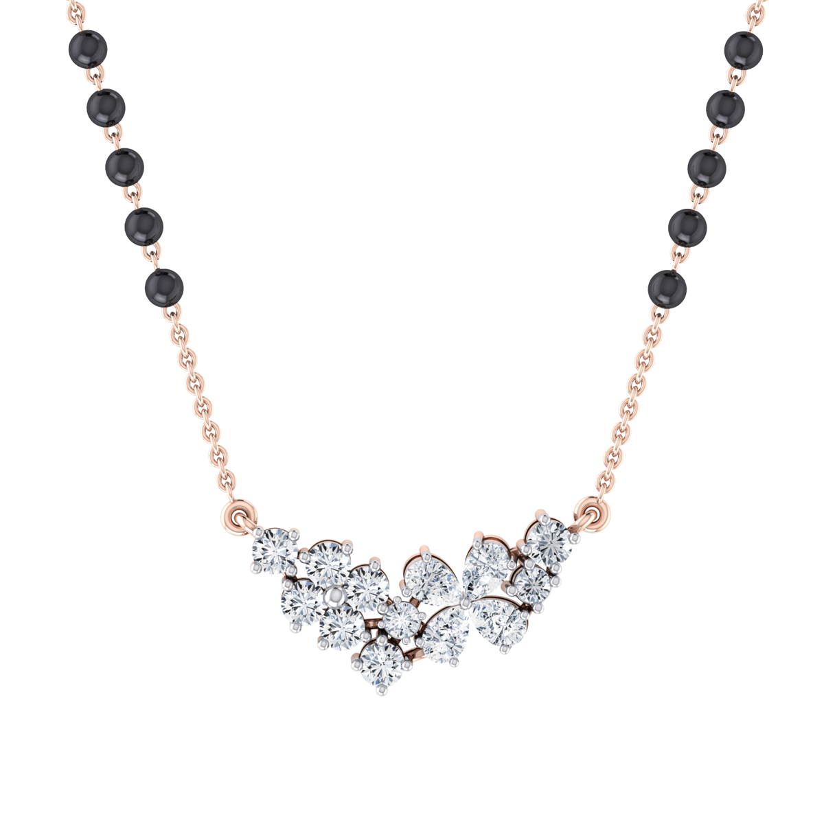 Sparkling Serenity Rose Gold Diamond Mangalsutra [rg]