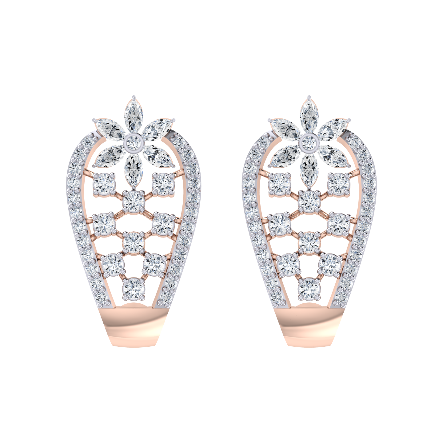 Made in Heaven Rose Gold Diamond Earrings [rg]