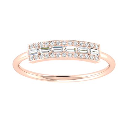 Rose Gold Lab Grown Diamond Ring - Circle Chic [rg]