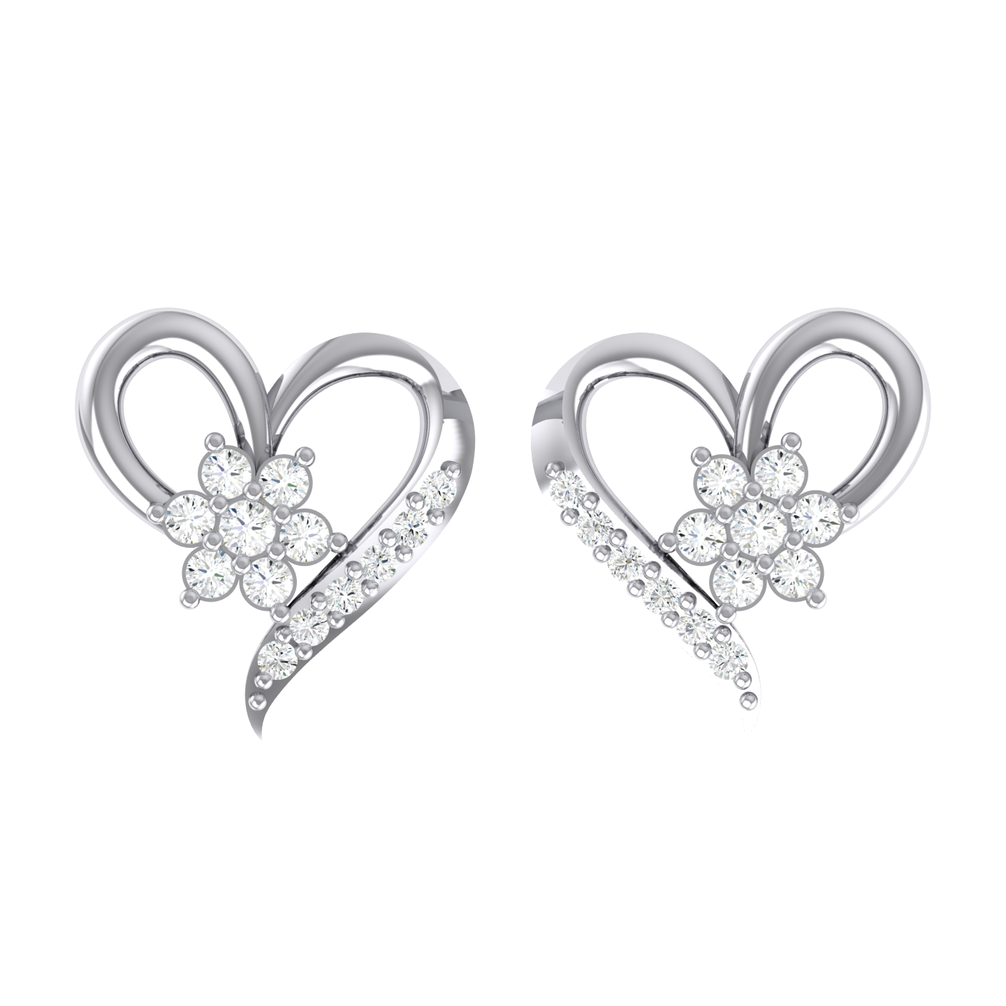 The Royalty White Gold Diamond Earrings [wg]