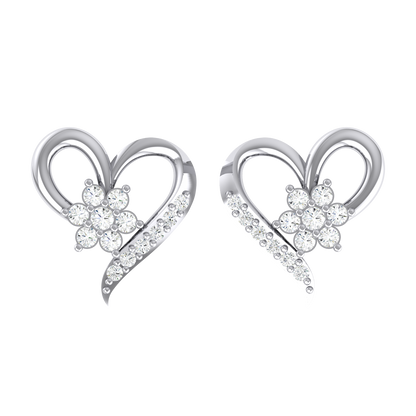 The Royalty White Gold Diamond Earrings [wg]