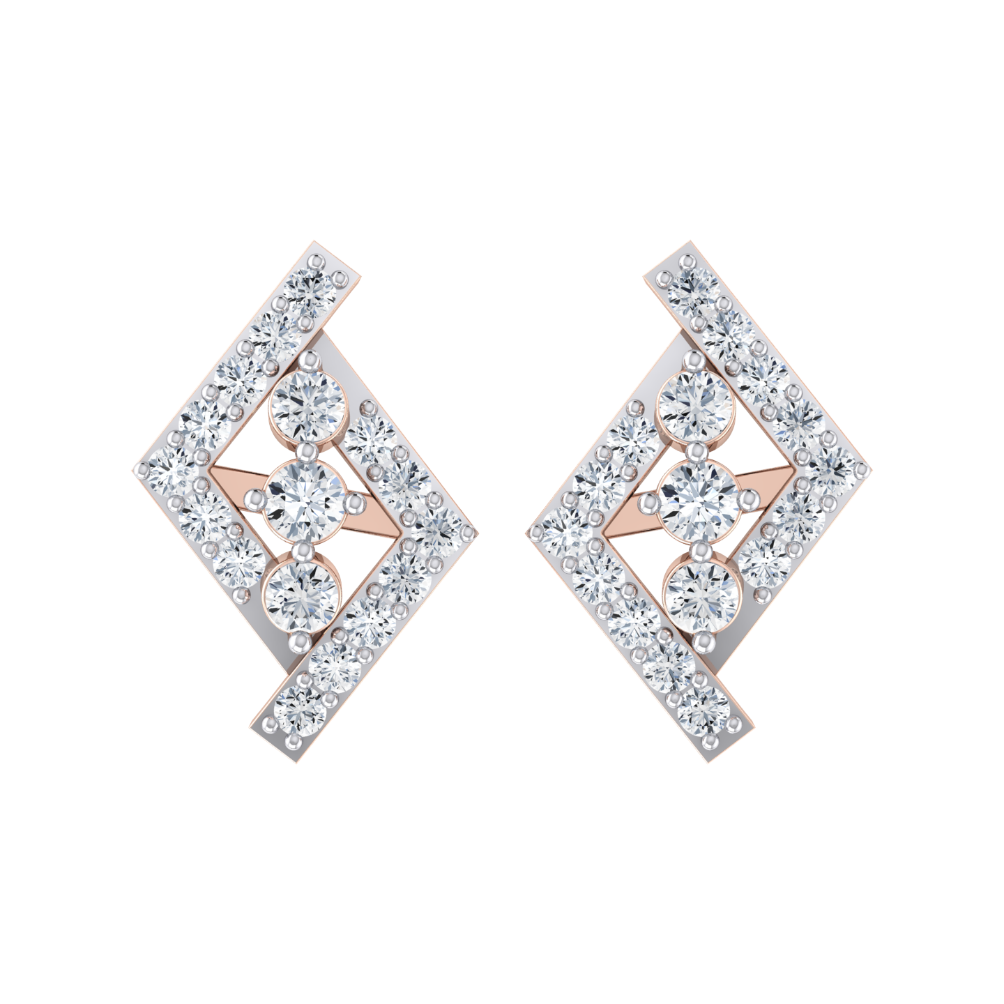 Radiant Reverie Rose Gold Diamond Earrings [rg]