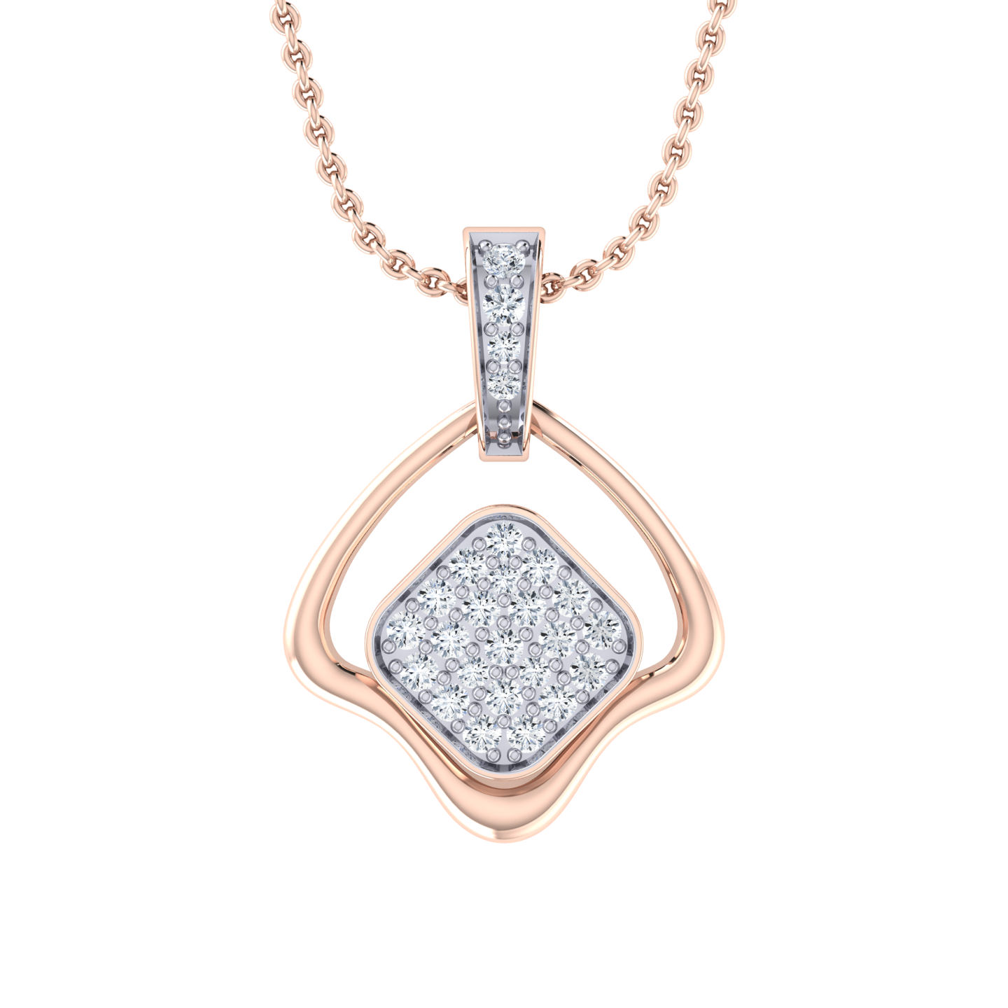 Simple Splendor Rose Gold Diamond Pendant [rg]