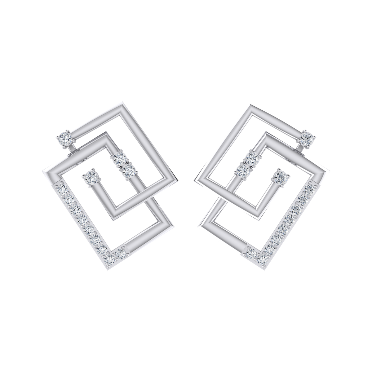 Radiance Drops White Gold Diamond Earrings [wg]