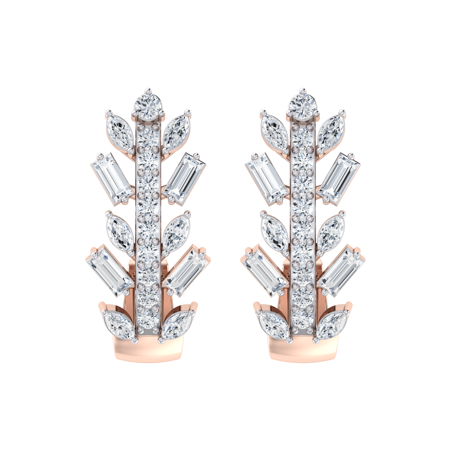 Precious Piece Rose Gold Diamond Earrings [rg]