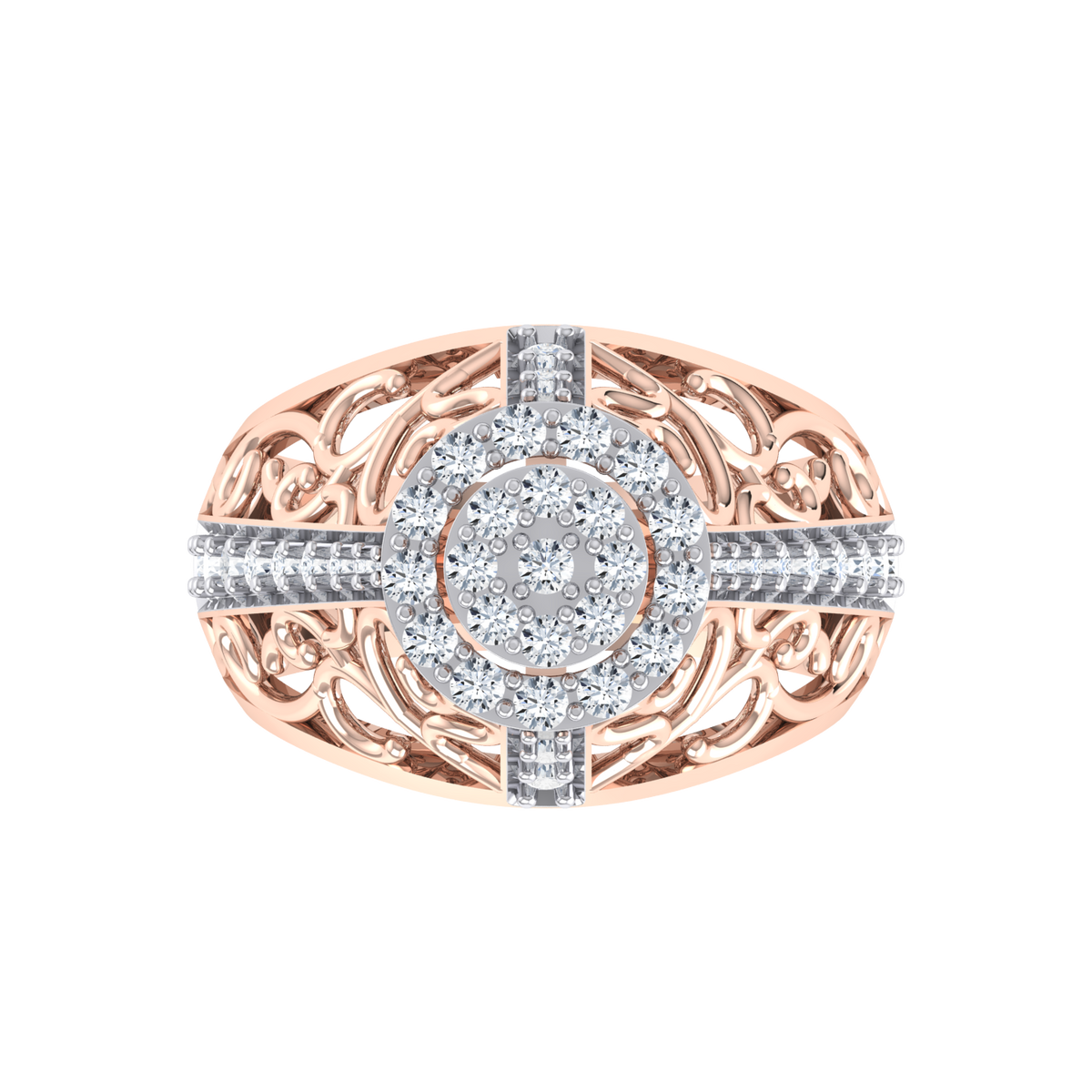 Mystical Melody Natural Rose Gold Diamond Ring [rg]
