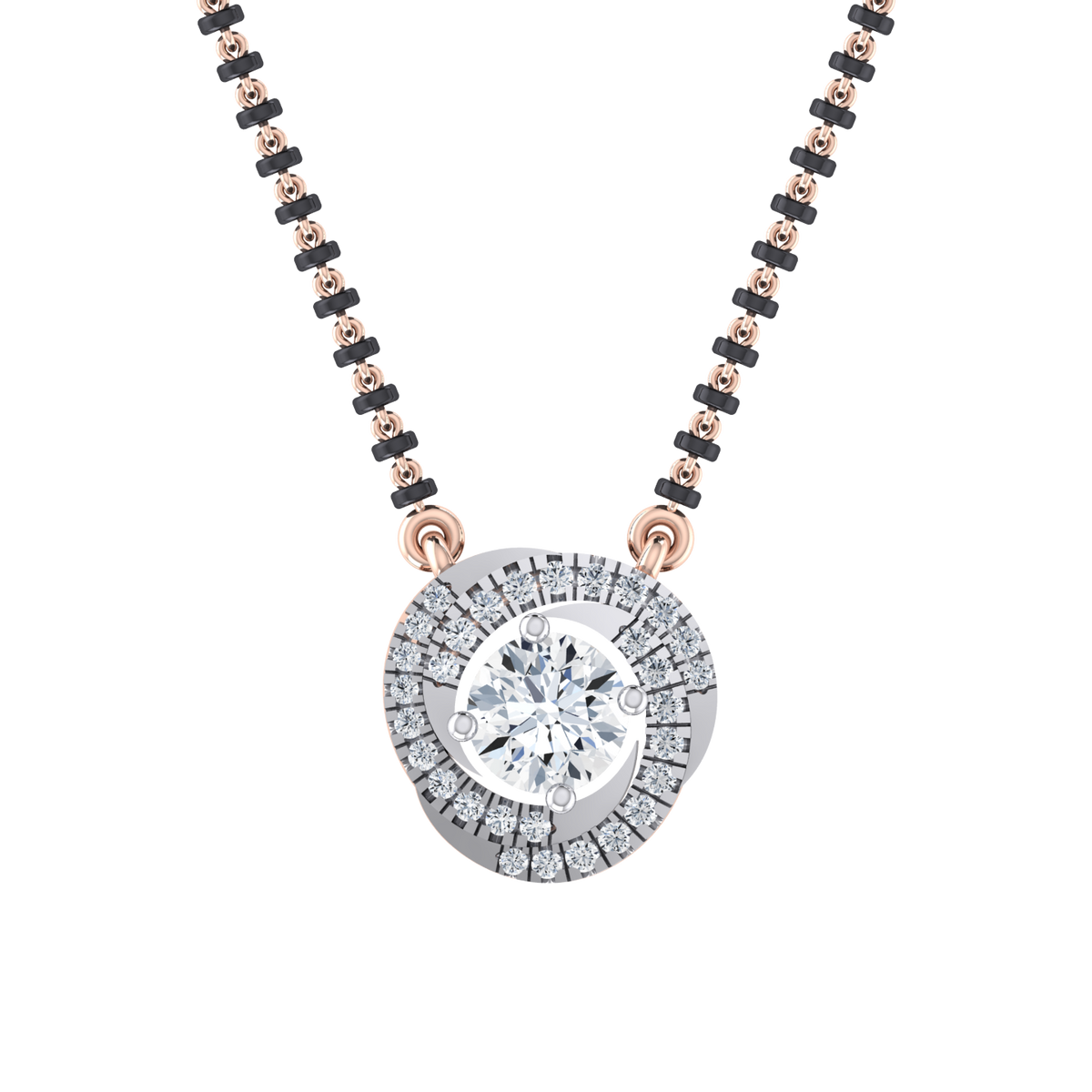 Radiant Vows Rose Gold Diamond Mangalsutra [rg]