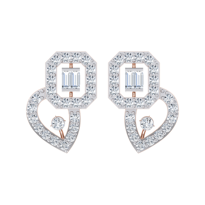 Seraphic Beauty Rose Gold Diamond Earrings [rg]