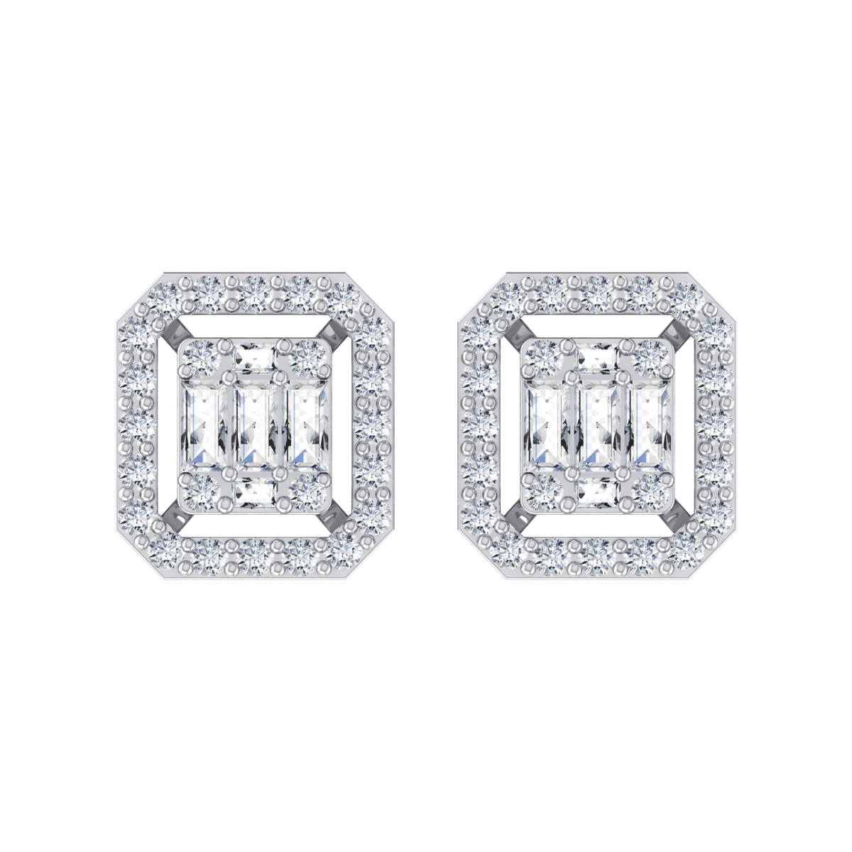 Mystic Medely White Gold Diamond Earrings [wg]