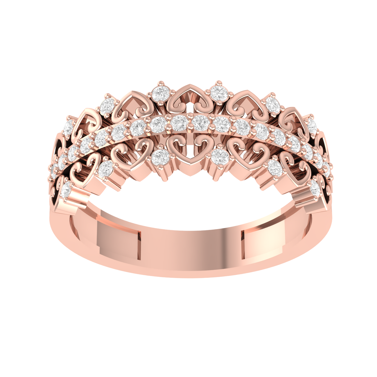 Made With Passion  Rose Gold Customised Diamond Ring [rg]