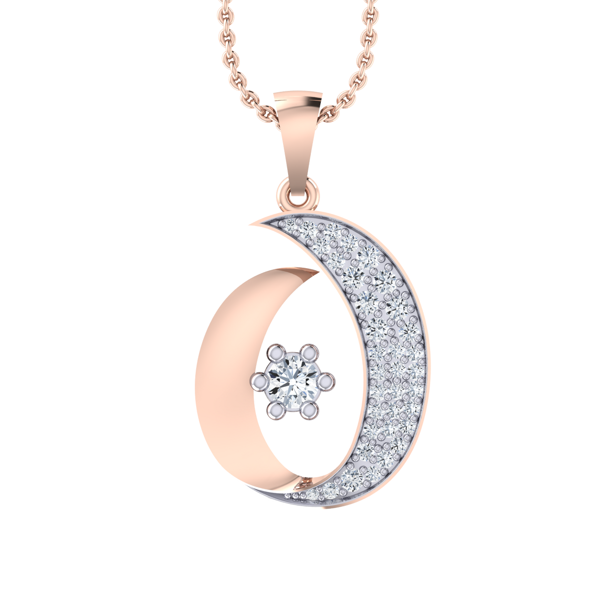 Sublime Sparkle Rose Gold Diamond Pendant [rg]