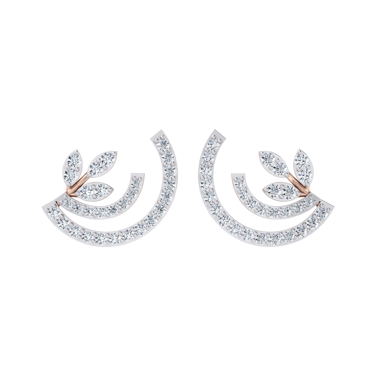 Blossom Baubles Rose Gold Diamond Earrings [rg]