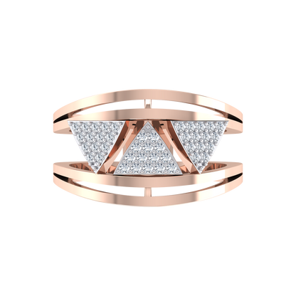 Rose Gold Lab Grown Diamond Ring - Coral Cascade [rg]