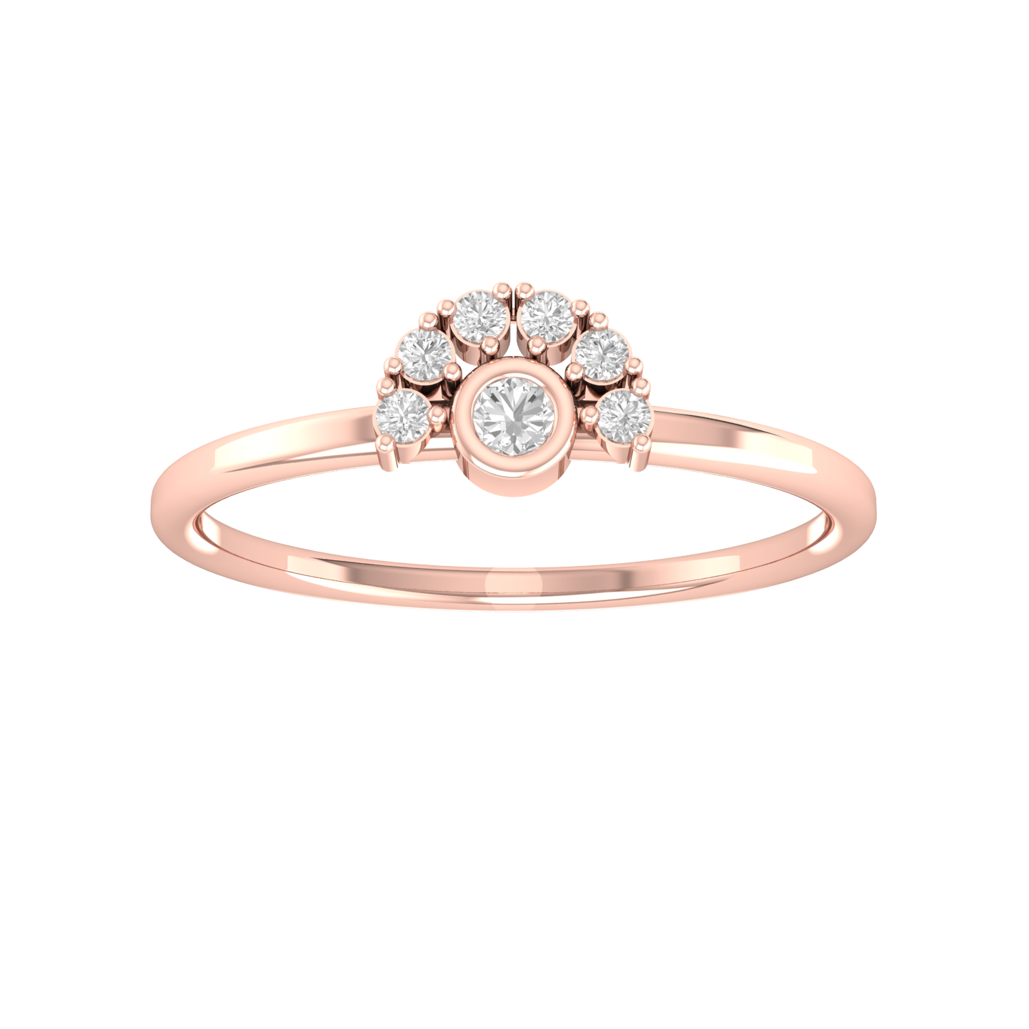 Timeless Glimmer Rose Gold Diamond  Ring  [rg]