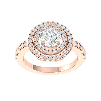 Rose Gold Lab Grown Diamond Ring - Elegance Personified [rg]
