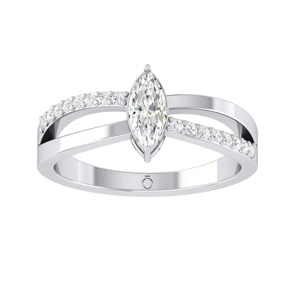 White Gold Lab Grown Diamond - Butterfly Charm  [wg]