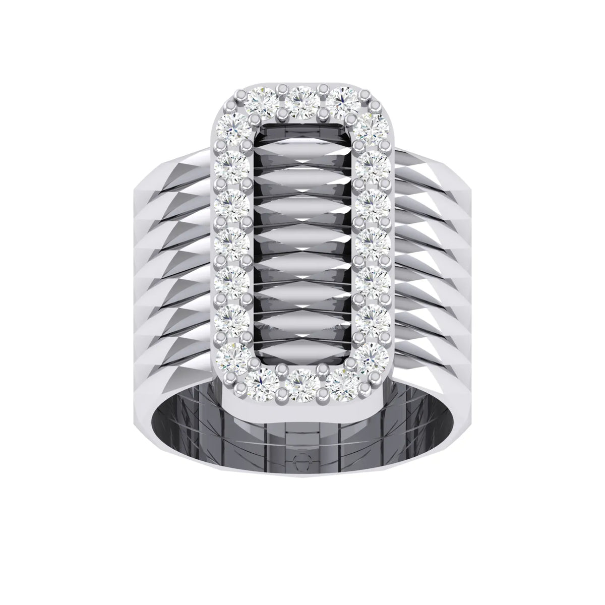 Sparkling Unity White Gold Diamond Ring [wg]