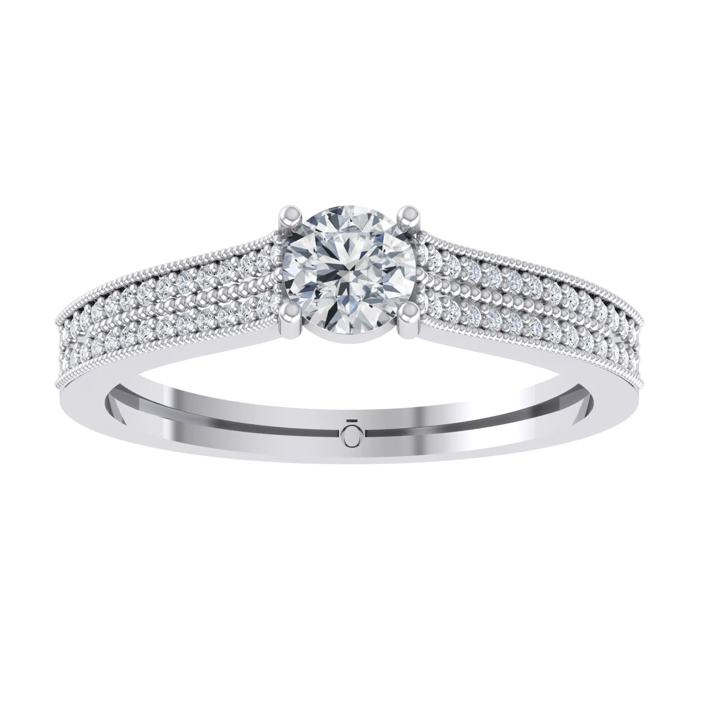 Emerald Glimmer White Gold Diamond Ring [wg]