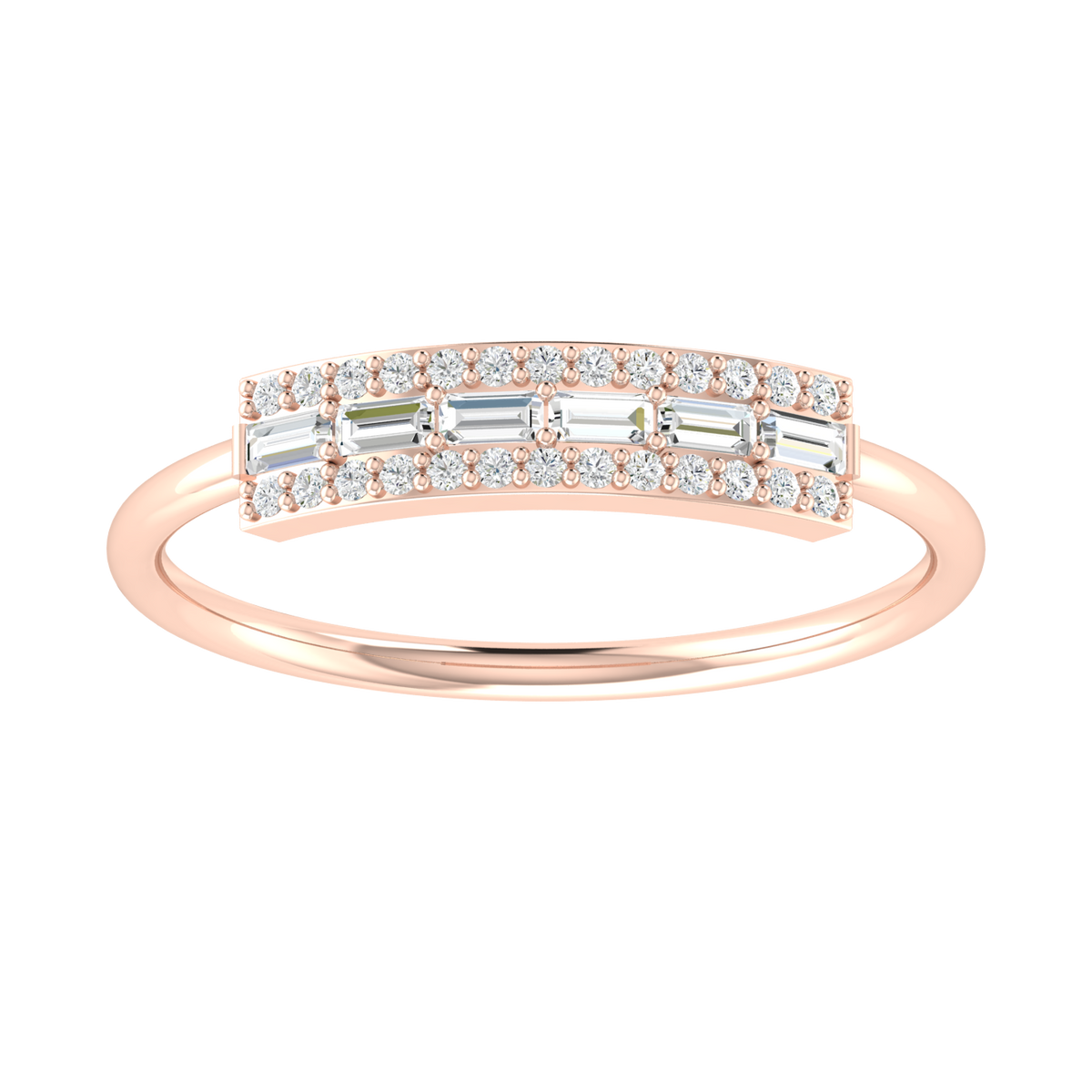 Rose Gold Lab Grown Diamond Ring - Circle Chic [rg]