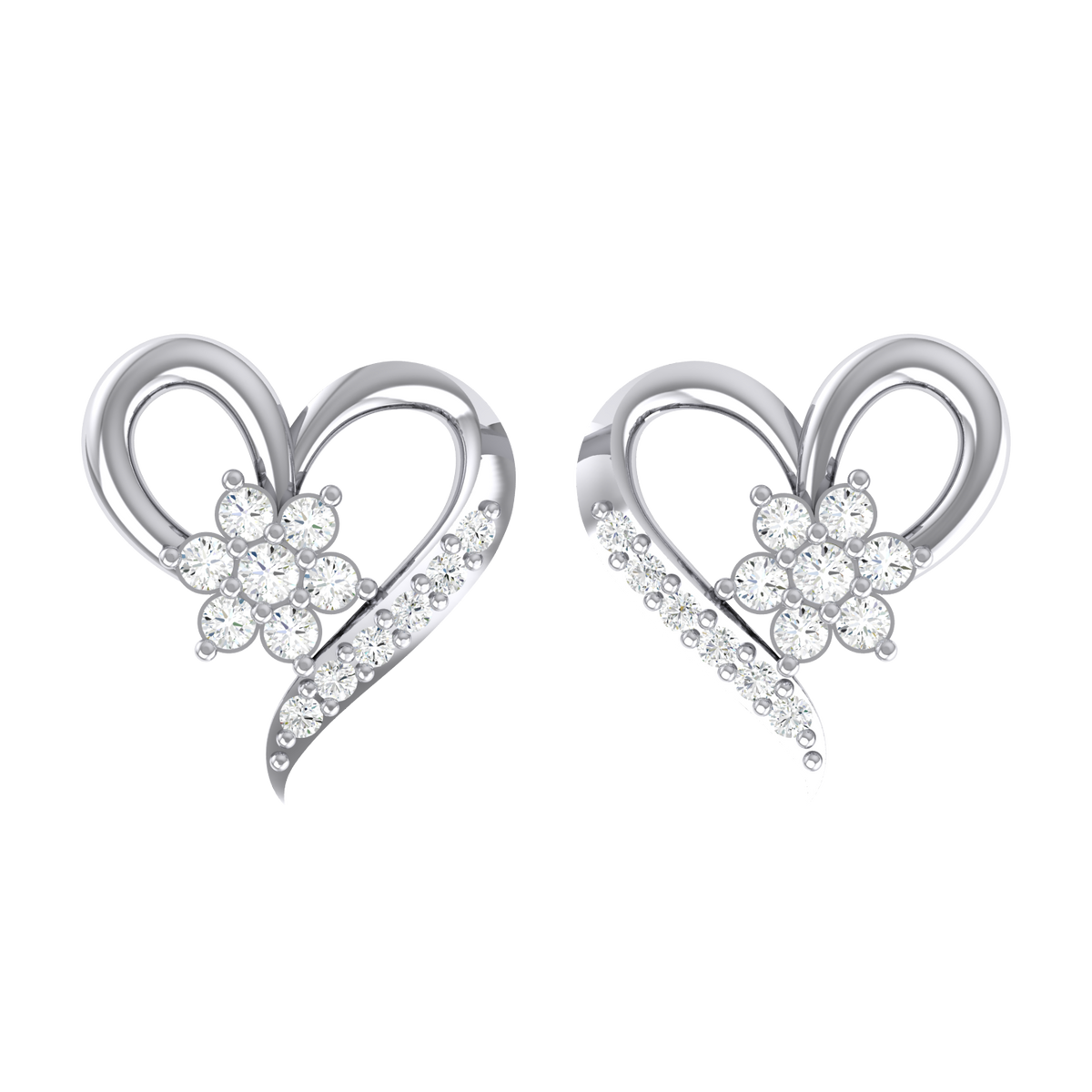 The Royalty White Gold Diamond Earrings [wg]