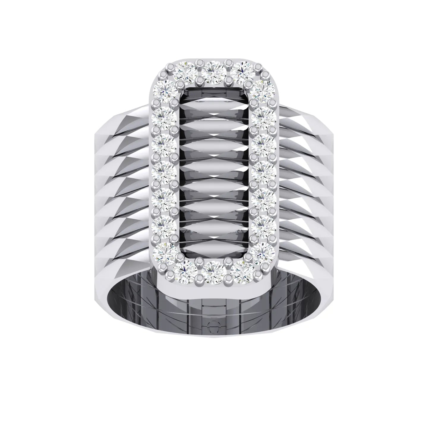 Sparkling Unity White Gold Diamond Ring [wg]