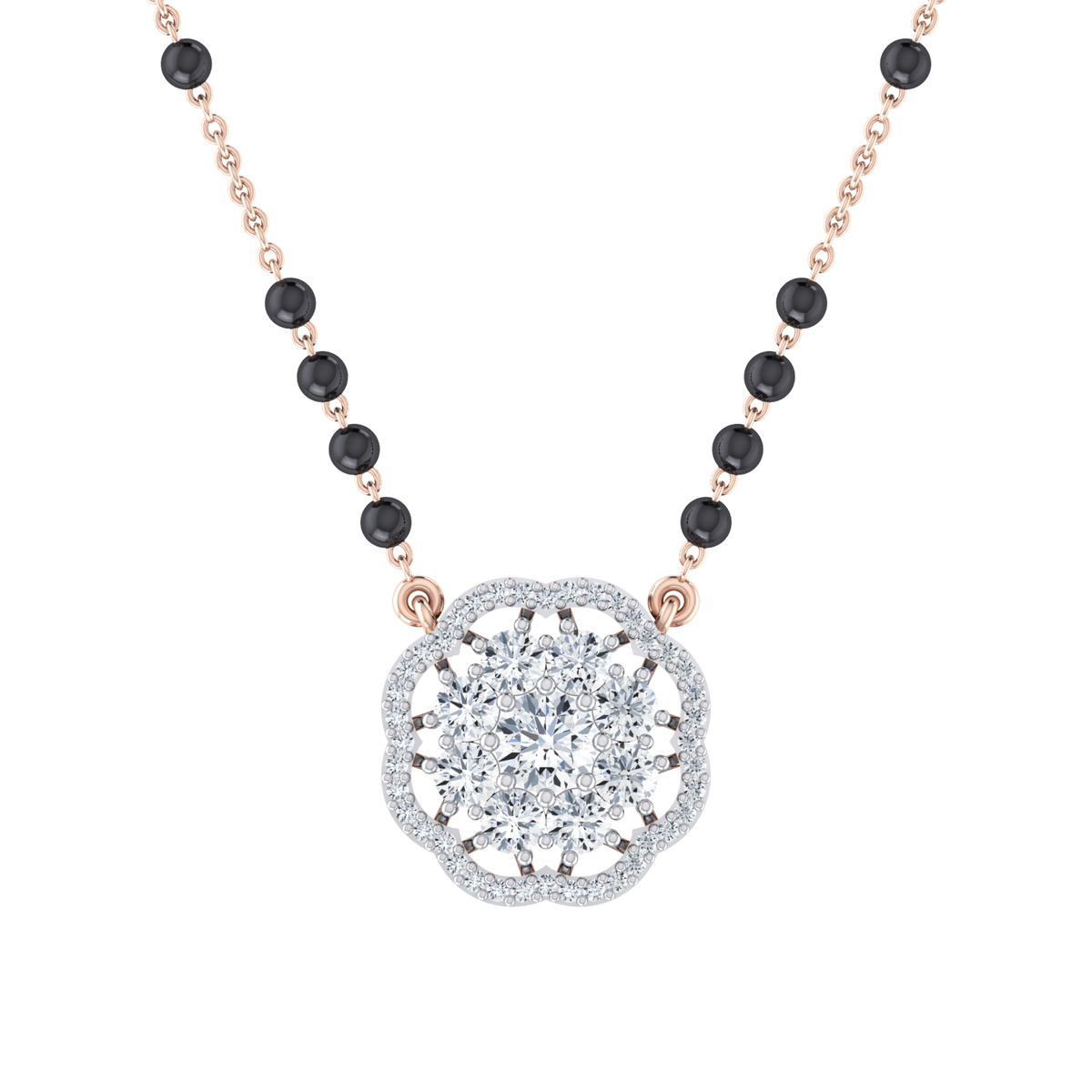 Royal Luminescence Rose Gold Diamond Mangalsutra [rg]