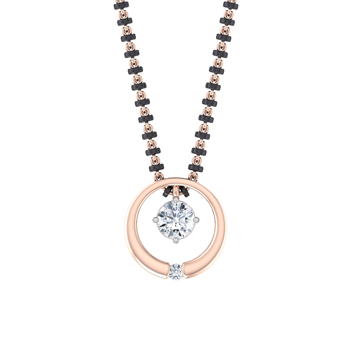 Serene Harmony Rose Gold Diamond Mangalsutra [rg]