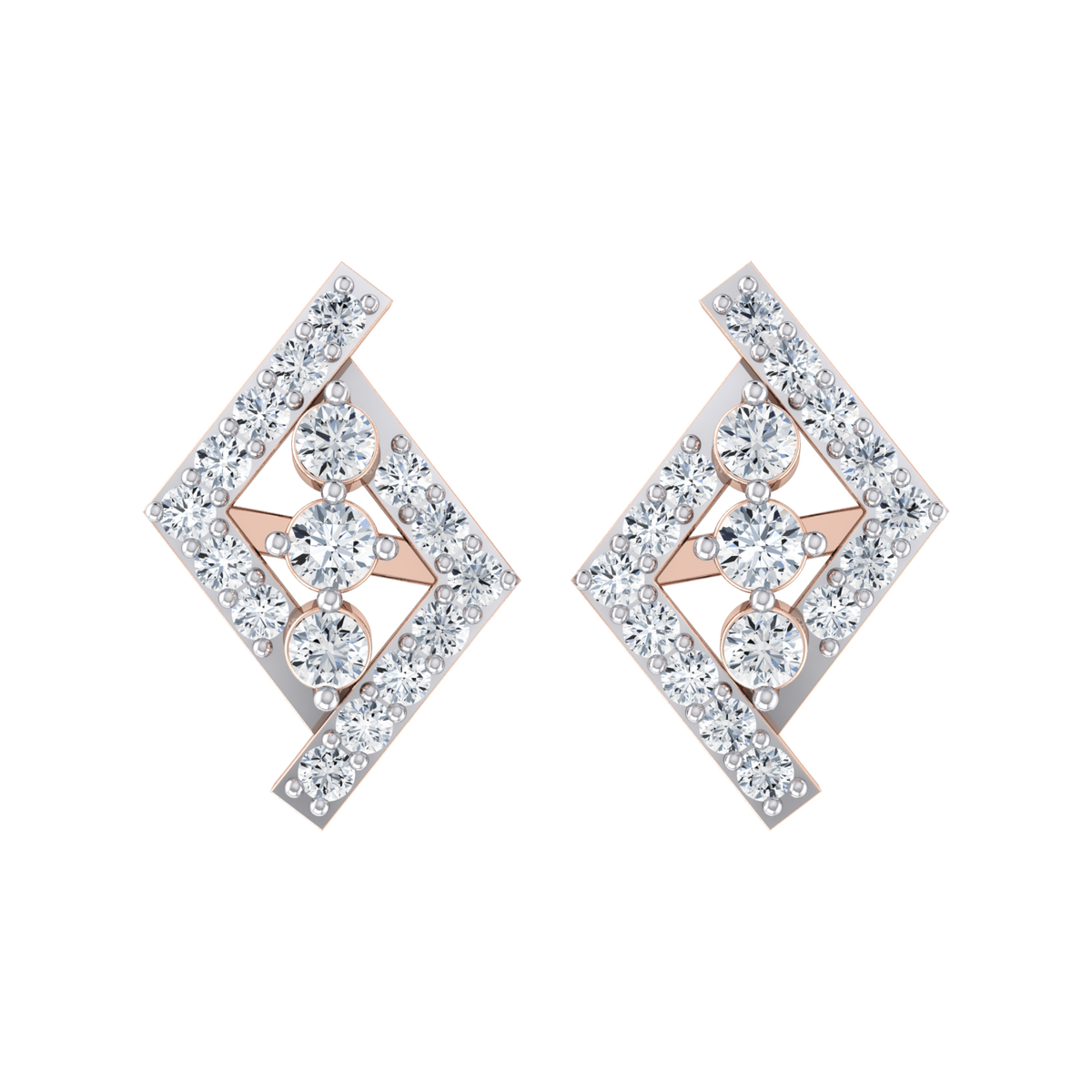 Radiant Reverie Rose Gold Diamond Earrings [rg]
