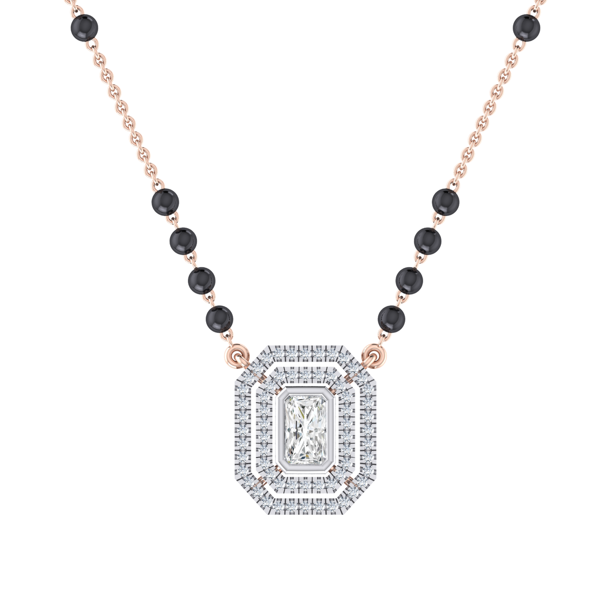 Regal Brilliance Rose Gold Diamond Mangalsutra [rg]