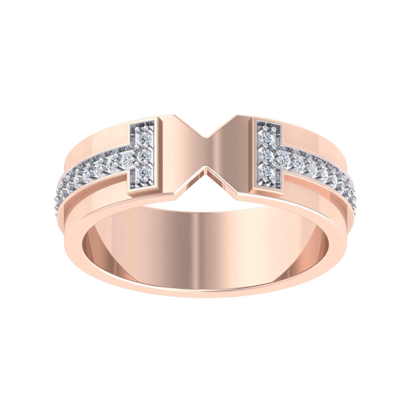 Rose Gold Lab Grown Diamond Ring - Celestial Beam [rg]