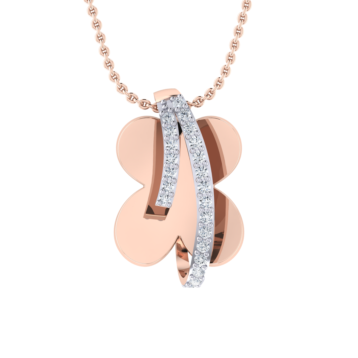 Graceful Glow Rose Gold Diamond Pendant [rg]