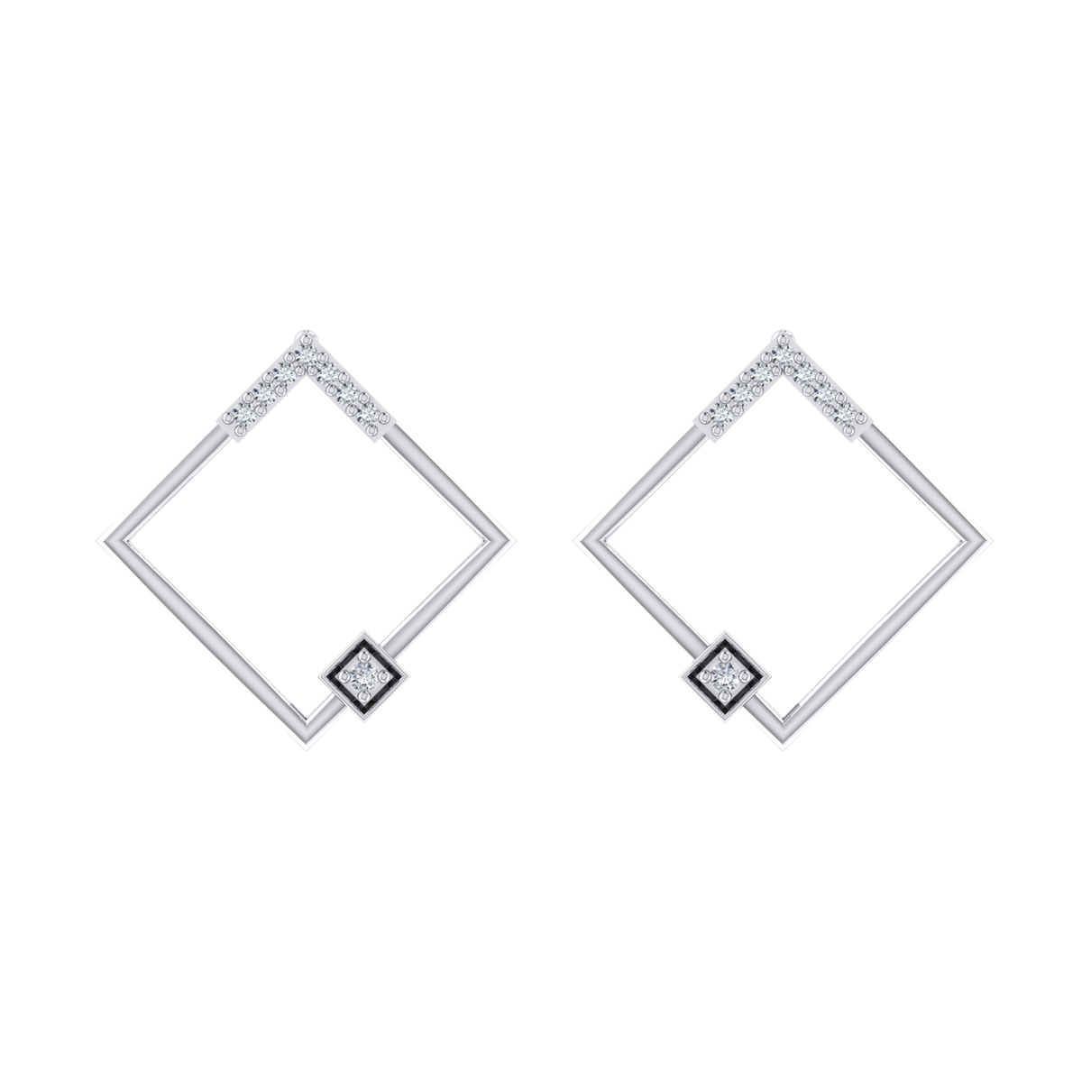 Twilight Treasures White Gold Diamond Earrings [wg]