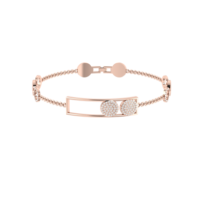 Shimmering Starlight Rose Gold Lab Grown Diamond Bracelet [rg]
