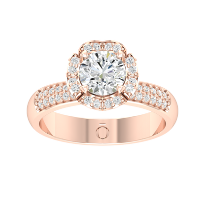Halo Glow Rose Gold Diamond Ring [rg]