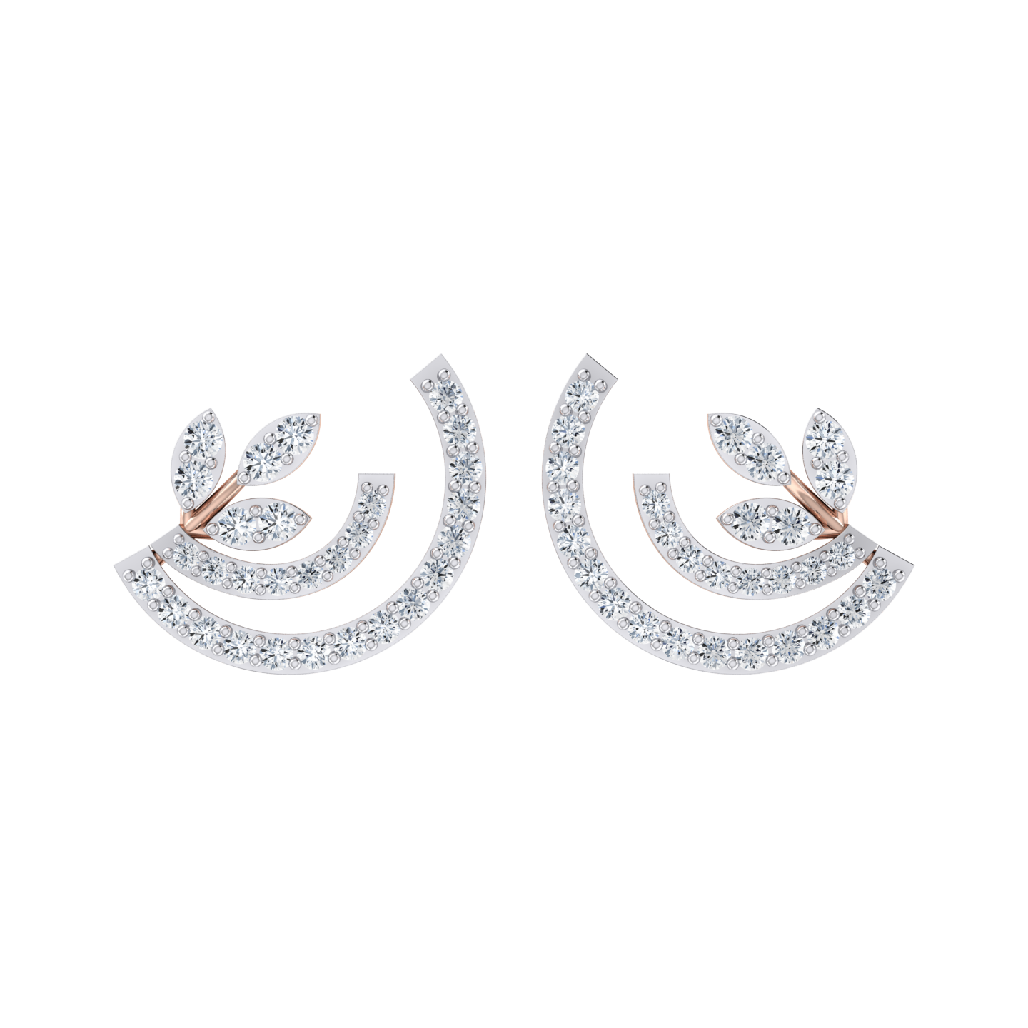 Blossom Baubles Rose Gold Diamond Earrings [rg]