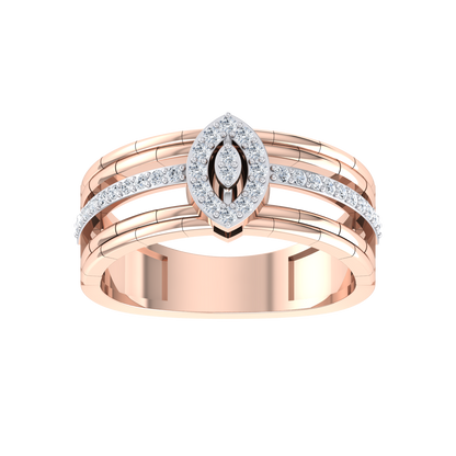Rose Gold Lab Grown Diamond Ring - Divine Beauty  [rg]