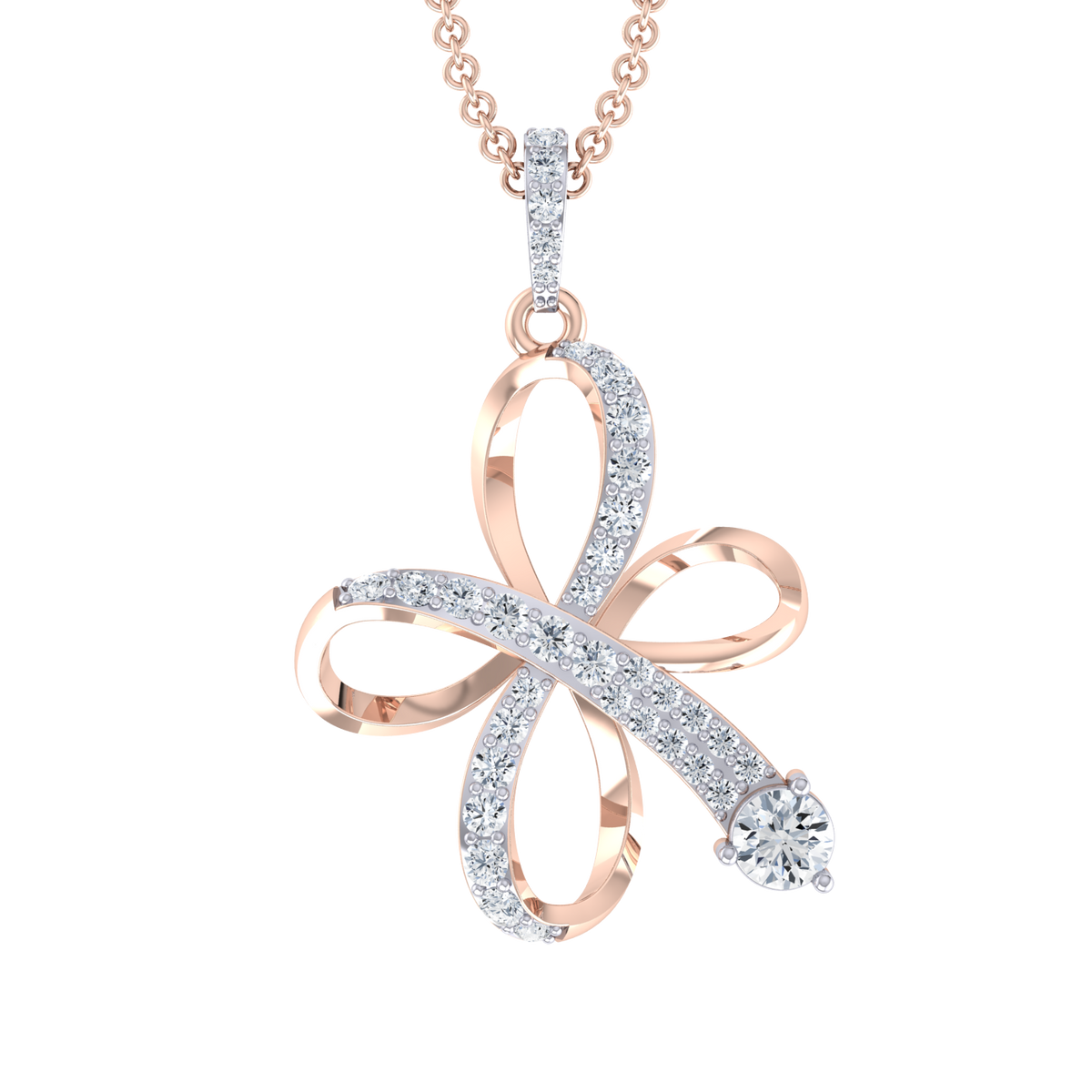Subtle Radiance Rose Gold Diamond Pendant [rg]