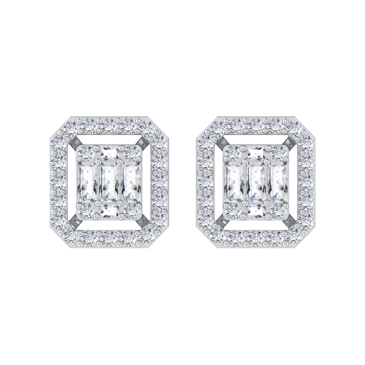 Mystic Medely White Gold Diamond Earrings [wg]