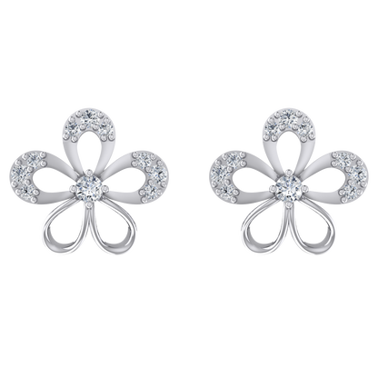 Stellar Studs White Gold Diamond Earrings [wg]