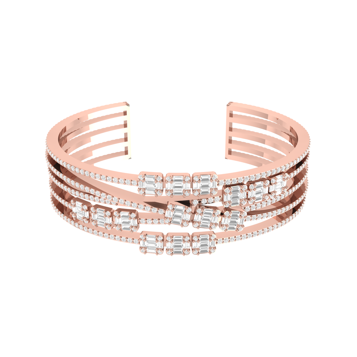 Rose Gold Diamond Bracelet - Eternal Loop [rg]