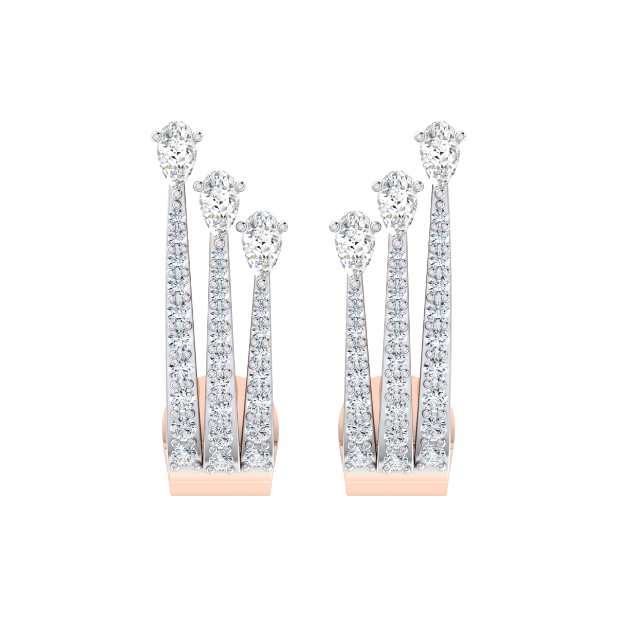Endless Beauty Rose Gold Diamond Earrings [rg]