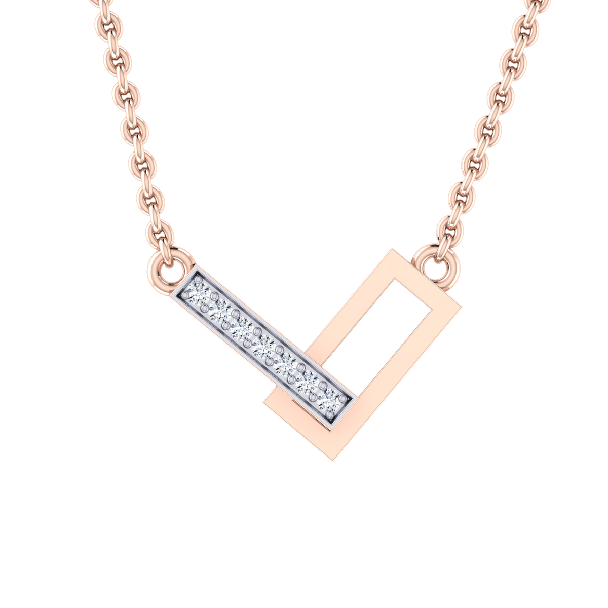 Subdued Radiance Rose Gold Diamond Pendant [rg]