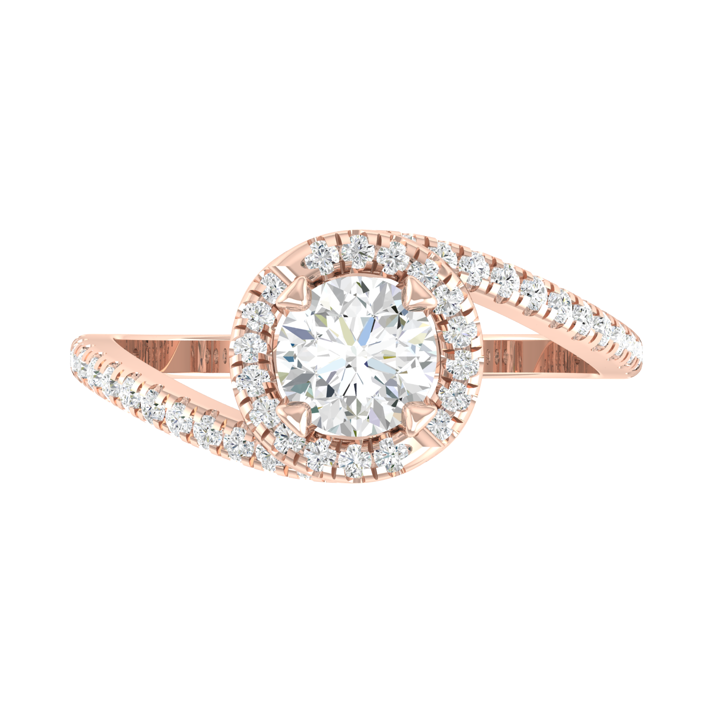 Twilight Twist Rose Gold Diamond Ring [rg]