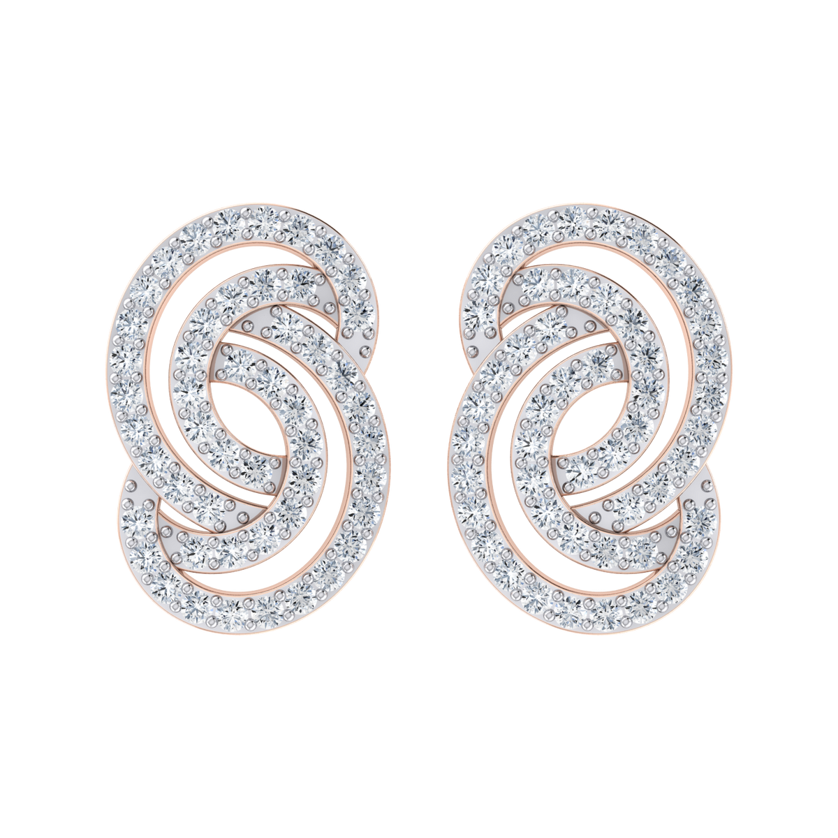 Infinity Isle Rose Gold Diamond  Earrings [rg]