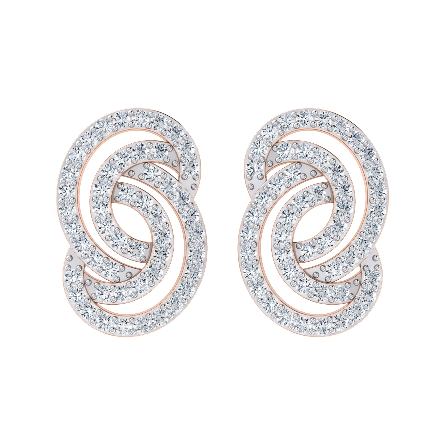 Infinity Isle Rose Gold Diamond  Earrings [rg]
