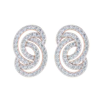 Infinity Isle Rose Gold Diamond  Earrings [rg]