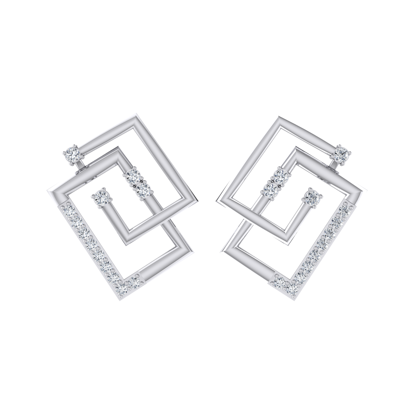 Radiance Drops White Gold Diamond Earrings [wg]